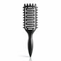 Curl Defining Brush for Curly Hair, Vented Detangling Hair Brush for Wet and Dry Styling, Curved Brush for Shaping and Smoothing Curl Clumps, Lightweight Hair Brush （Beige）