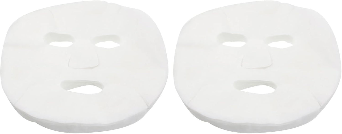 100 Pcs DIY White Color Natural Spa Skin Care Skin Fiber Paper Pre-cut Facial Paper Sheet Facial Mask