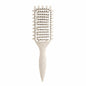 Curl Defining Brush for Curly Hair, Vented Detangling Hair Brush for Wet and Dry Styling, Curved Brush for Shaping and Smoothing Curl Clumps, Lightweight Hair Brush （Beige）