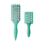 Curl Defining Brush for Curly Hair, Vented Detangling Hair Brush for Wet and Dry Styling, Curved Brush for Shaping and Smoothing Curl Clumps, Lightweight Hair Brush （Beige）