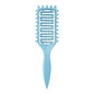 Curl Defining Brush for Curly Hair, Vented Detangling Hair Brush for Wet and Dry Styling, Curved Brush for Shaping and Smoothing Curl Clumps, Lightweight Hair Brush （Beige）