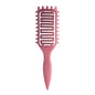 Curl Defining Brush for Curly Hair, Vented Detangling Hair Brush for Wet and Dry Styling, Curved Brush for Shaping and Smoothing Curl Clumps, Lightweight Hair Brush （Beige）