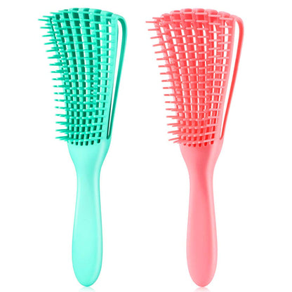 3 Pack Hair Detangler Brush for Afro America/African Textured 3a to 4c Kinky Wavy/Curly/Coily/Wet/Dry/Oil/Thick/Long Hair, Detangling Brush for Natural, Exfoliating Your Scalp for Beautiful