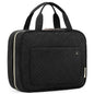 Toiletry Bag Travel Bag with Hanging Hook, Water-resistant Makeup Cosmetic Bag Travel Organizer for Accessories, Shampoo, Full-size Container, Toiletries (Black, Medium)