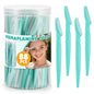 100 Pcs Eyebrow and Face Razors for Women and Men, Multi-Color Facial Shavers with Protective Covers, Safe for Beginners