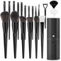 Makeup Brushes With Case 20PCs Professional Makeup Brush Set, Foundation Powder Eyeshadow Brush Set Eyebrow Concealer Contour Travel Brushes Kit with Holder & 2 Powder Puff-White