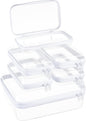 4 pcs Clear Zipper Pouches,Hard Shell Zipper Case, Toiletry Bag for Travel, CLear Diaper Bag, Toiletry Pouch, Travel Organizer, Cosmetic Bag,Toy Storage Bins (M+3S)