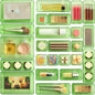 25 PCS Clear Plastic Drawer Organizers Set, 4-Size Versatile Bathroom and Vanity Drawer Organizer Trays, Storage Bins for Makeup, Bedroom, Kitchen Gadgets Utensils and Office