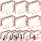 Clear Makeup Bag,Portable Travel Toiletry Bags with Zipper, TSA Approved Clear Organizer Bags, PVC Cosmetic Pouch for Airport Airline Compliant